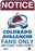 Colorado Avalanche Fans Only 8x12 Aluminum Sign