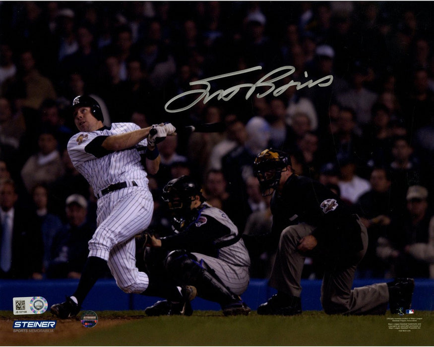 Scott Brosius Signed  2001 WS HR Swinging  8x10 Photo ( MLB Auth)