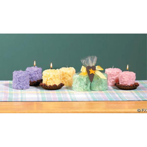 Pastel Nubby Candles with Tray