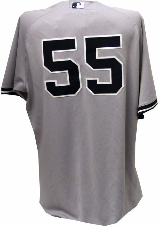 NY Yankees #55 Team Issued Road Grey Jersey  (50) (FJ864701)