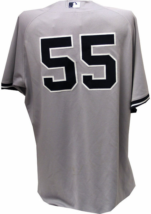 NY Yankees #55 Team Issued Road Grey Jersey  (50) (FJ864701)