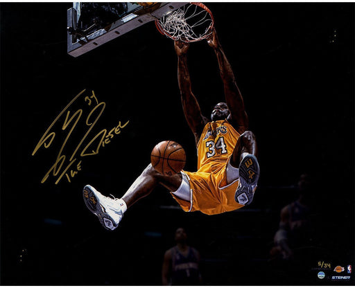 Shaquille ONeal Signed Dunk 16x20 Metallic Photo w/ The Diesel Insc LE/34