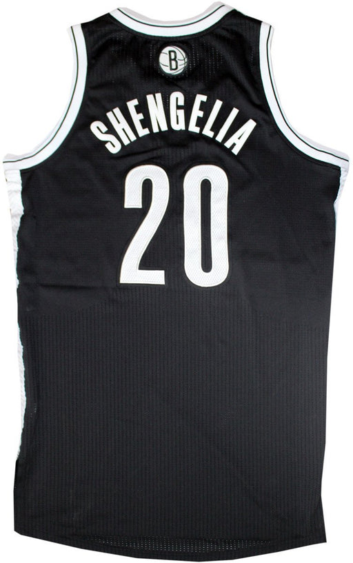 Tornike Shengelia Jersey - Brooklyn Nets 2013-2014 Season Game Used #20 Black and White Jersey (Used 11/03 thru 11/30/2013) (2XL) (BKN00627)