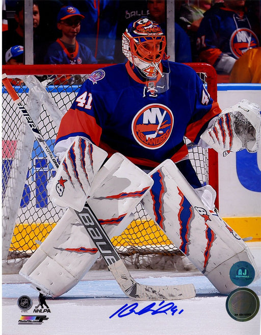 Jaroslav Halak Signed New York Islanders Goalie 8x10 Photo (AJ Sports Holo Only)