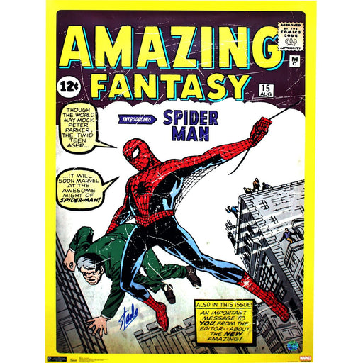 Stan Lee Signed Spider Man First Edition Cover 24x36 Poster (Stan Lee Holo Only)