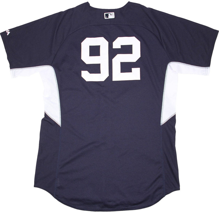 Tyler Webb NY Yankees 2015 Game Used #92 Home BP Top (Spring Training) 3/8/2015(HZ861530)