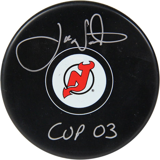 Joe Nieuwendyk Signed New Jersey Devils Puck w/ "Cup 03" Insc. (Joe 25 Auth)