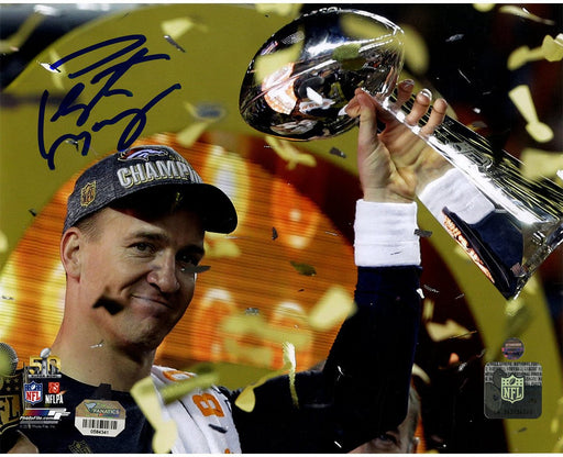 Peyton Manning Signed Super Bowl 50 Celebration 8x10 Photo (Fanatics/SSM)