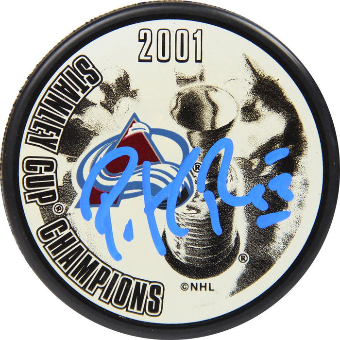 Patrick Roy Colorado Avalanche Signed 2001 Stanley Cup Champions Puck (AJ Sports Auth)