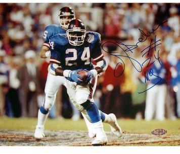 OJ Anderson Rushing Ball Giants Blue Jersey Horizontal 8x10 Photo