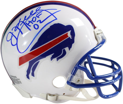 Jim Kelly Signed Buffalo Bills White Mini Helmet w/ HOF Insc