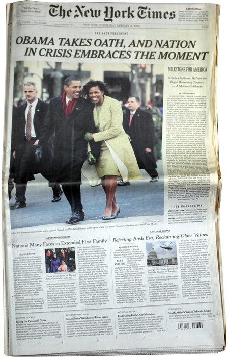 New York Times Paper January 21  2009