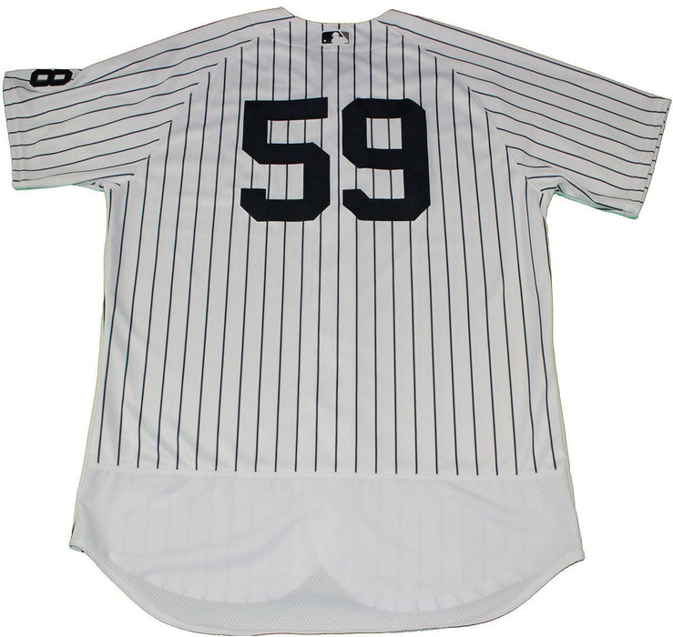 Rob Thomson New York Yankees Yankees 2016 Opening Day Game Used #59 Pinstripe Jersey w/ Yogi Berra #8 Commemorative Patch  (4/5/2016)(JB804083)(Size 48)