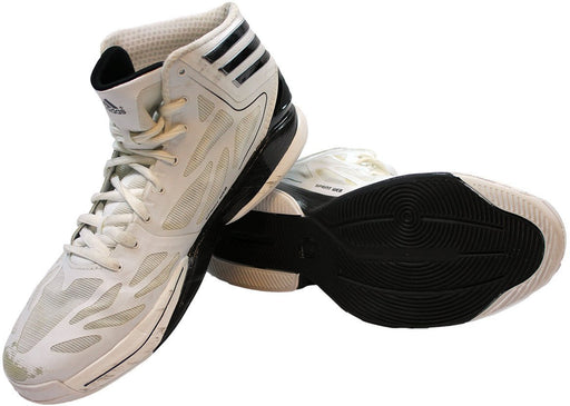 Tyshawn Taylor Sneakers - Brooklyn Nets 2012-2013 Season Game Used #41 Adidas White Adizero Basketball Sneakers (Pair) (Size 12 1/2)