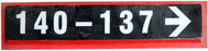 140-137 (Right Arrow) Section Sign From  Giants Stadium (87 1/4x19 1/4)