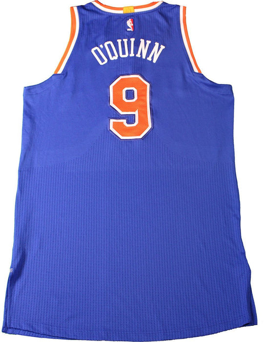 Kyle O'Quinn New York Knicks 2015-16 Game Used #9 Blue Jersey (4/12/2016 at Indiana Pacers) (3XL) (NKN03964)