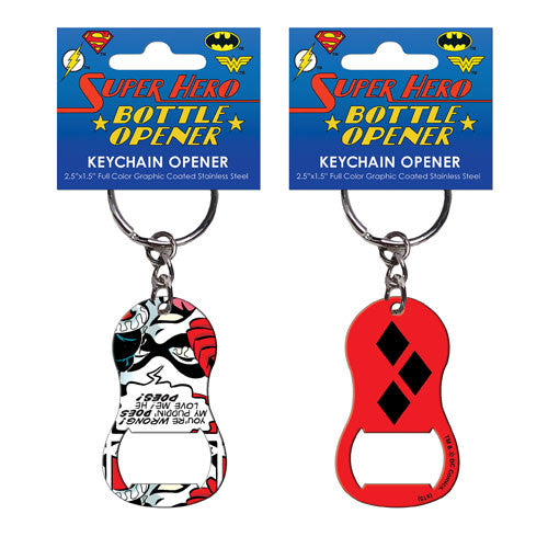 Batman Harley Quinn Comic Key Chain Bottle Opener           