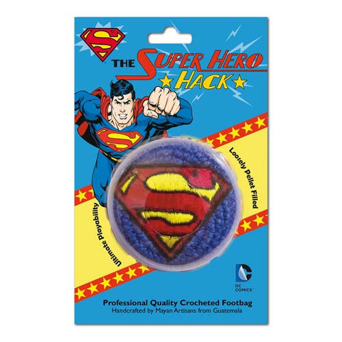 Superman S-Shield Embroidered Crocheted Footbag             