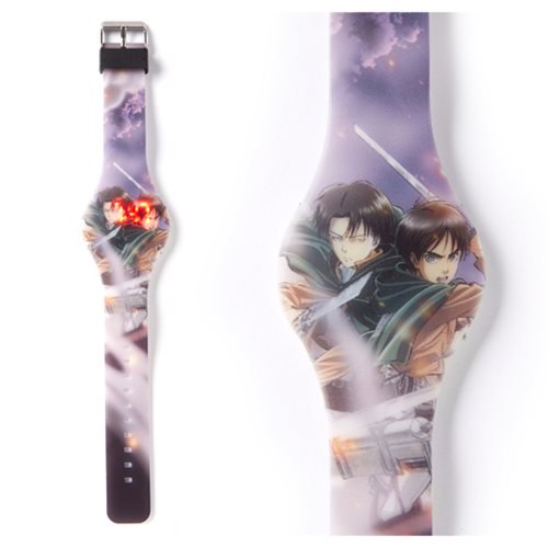 Attack on Titan Levi and Eren LED Watch                     