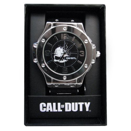 Call of Duty Silvertone Rubber Bullet Strap Watch           