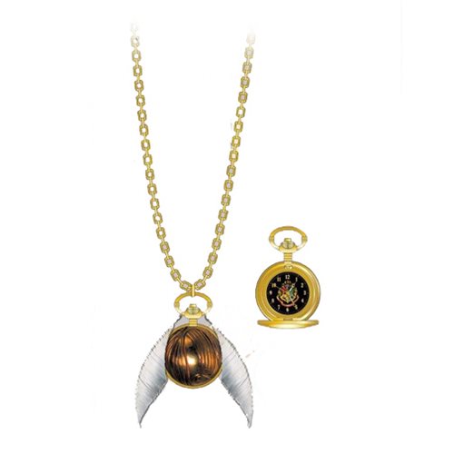 Harry Potter Golden Snitch Pocket Watch Necklace            