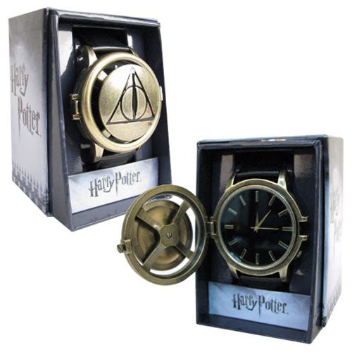 Harry Potter Deathly Hollows Logo Strap Spinner Watch       