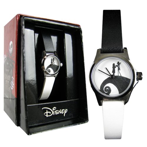 Nightmare Before Christmas Black and White Strap Watch      