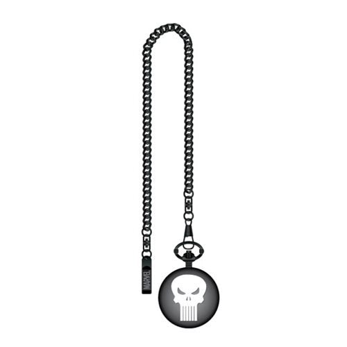 Punisher Skull Logo Gunmetal Pocket Watch                   