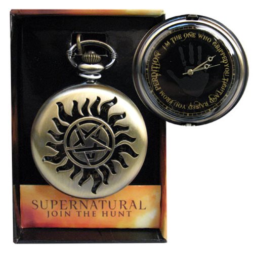 Supernatural Goldtone Anti-Possession Symbol Pocket Watch   