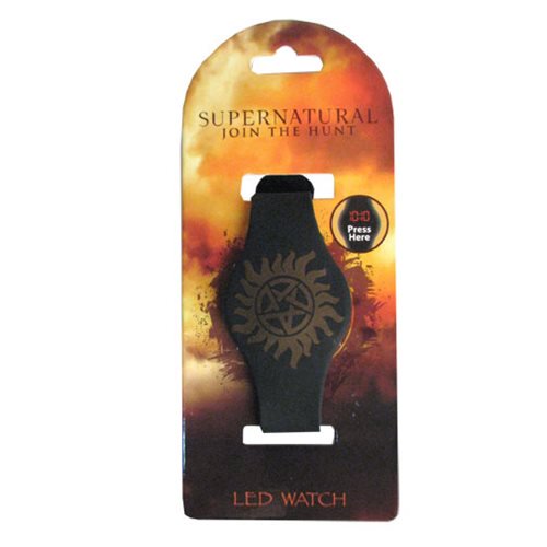 Supernatual Anti-Possession Pentagram Symbol LED Watch      