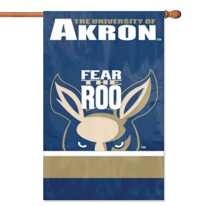 NCAA Akron Zips Applique Banner Flag