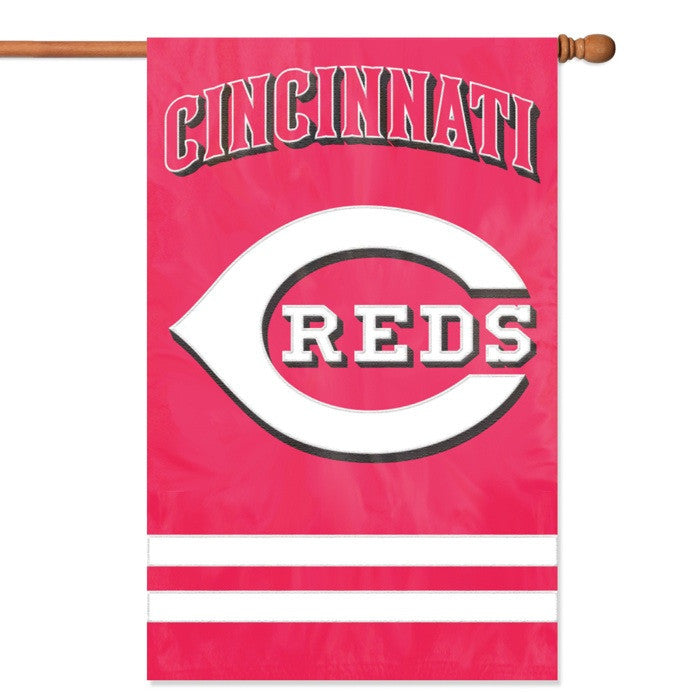 MLB Cincinnati Reds Applique Banner Flag