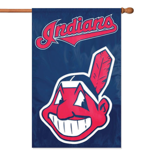 MLB Cleveland Indians Applique Banner Flag