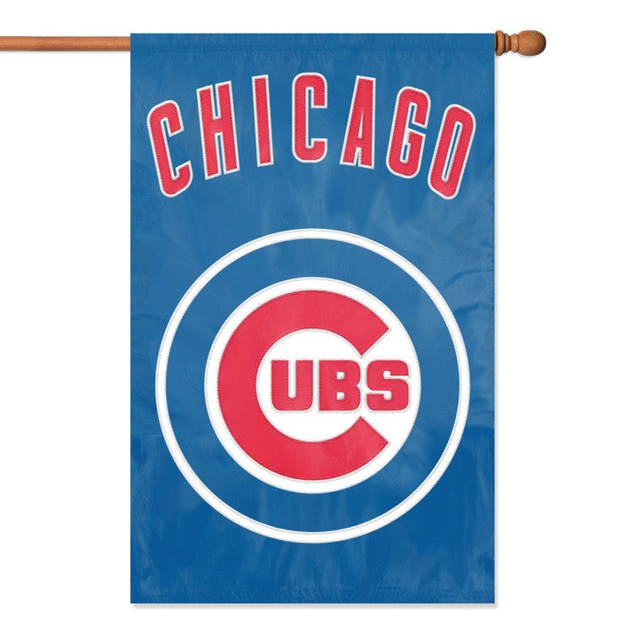 MLB Chicago Cubs Applique Banner Flag