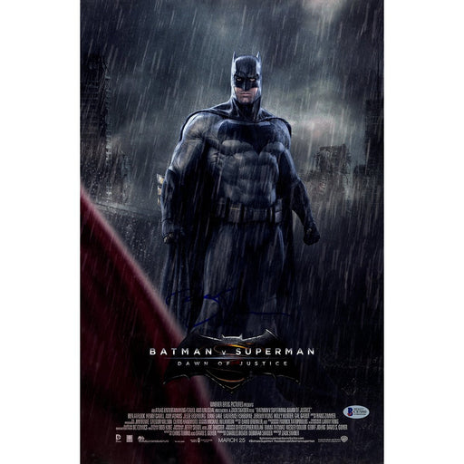 Ben Affleck Signed 12x18 Batman VS Superman Poster Photo Beckett