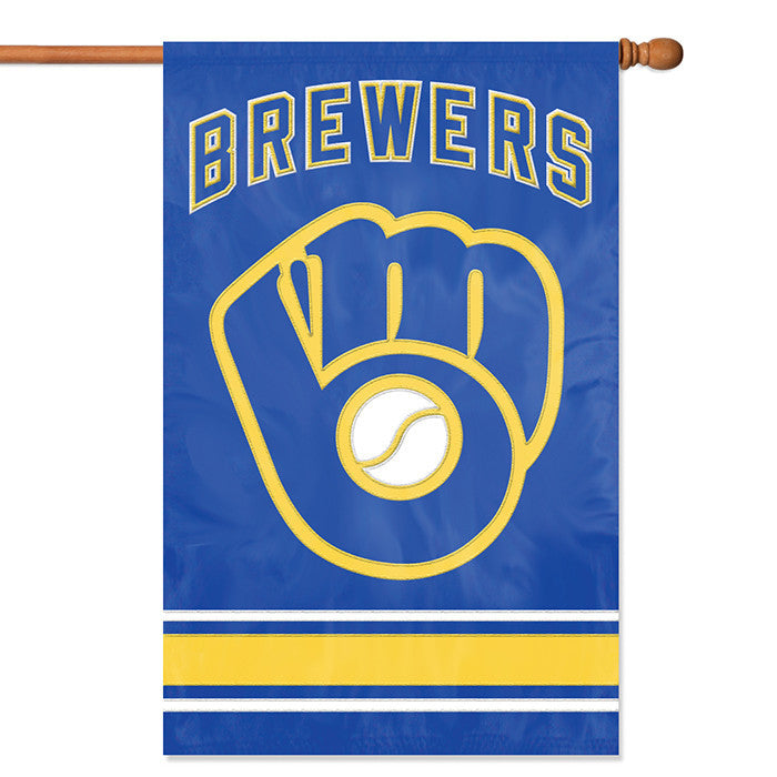 MLB Milwaukee Brewers Applique Banner Flag