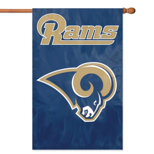 NFL St Louis Rams Applique Banner Flag