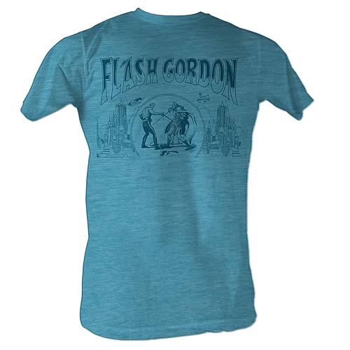 Flash Gordon Duel Turquoise T-Shirt                         