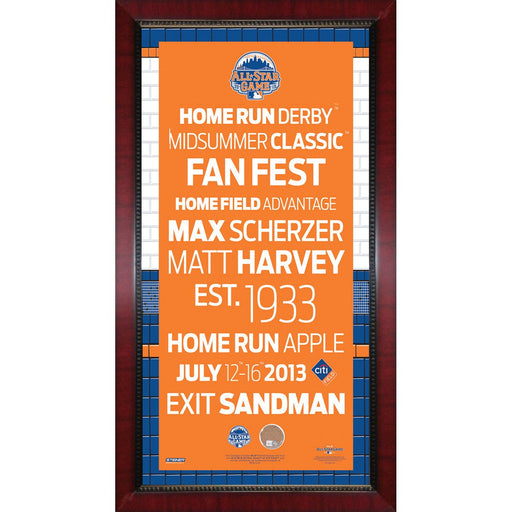 2013 All-Star Game at Citi Field Subway Sign 16x32 Collage w Authentic Dirt