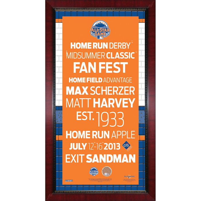 2013 All-Star Game at Citi Field Subway Sign 16x32 Collage w Authentic Dirt