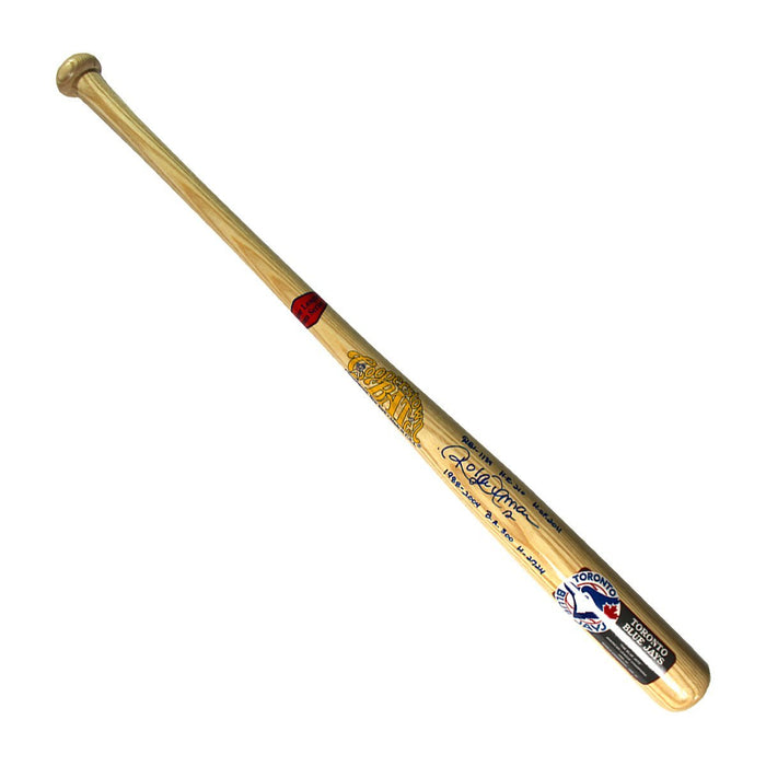 Roberto Alomar Signed 6 Inscription Stat Cooperstown Bat JSA