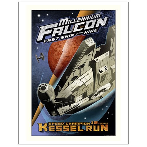 Star Wars Kessel Run by Mike Kungl Paper Giclee Art Print   