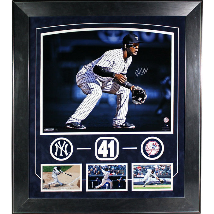 Miguel Andujar Elite Framed and Signed 16x20 Photo Collage (28"x32" Silver Frame)