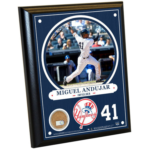 Miguel Andujar New York Yankees 8x10 Plaque with Game Used Yankee Stadium Dirt