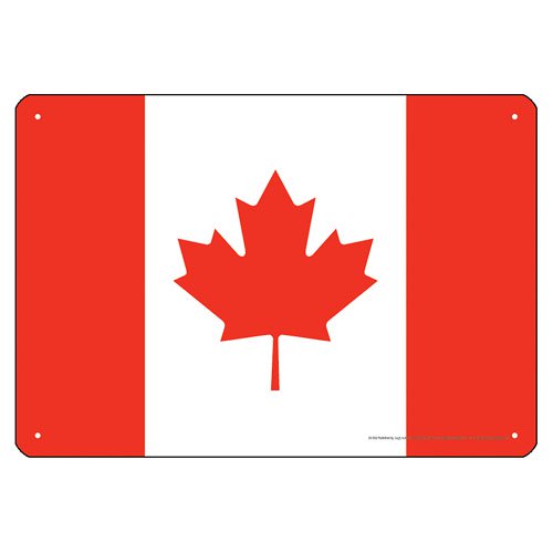 Canada Flag Tin Sign                                        