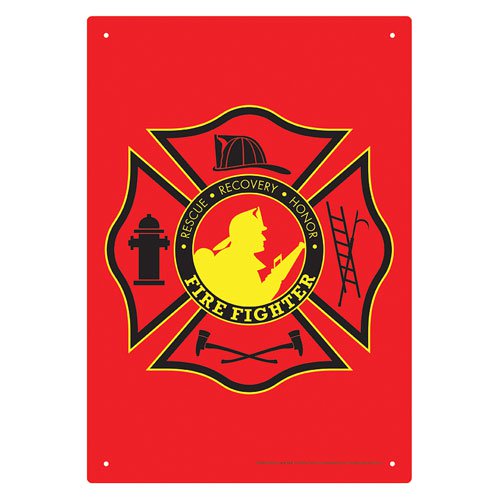 Firefighter Tin Sign                                        