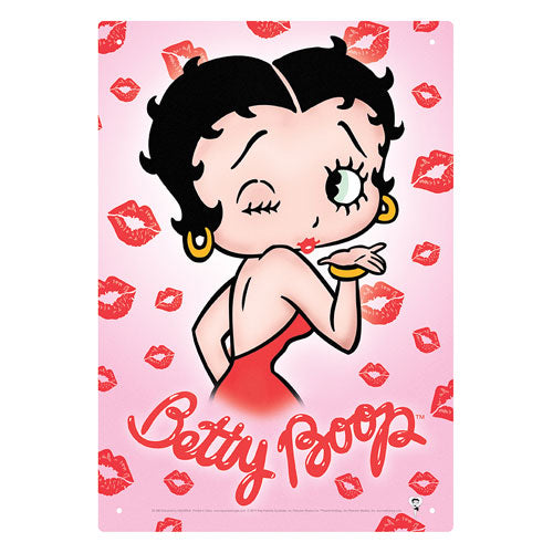 Betty Boop Kiss Tin Sign                                    