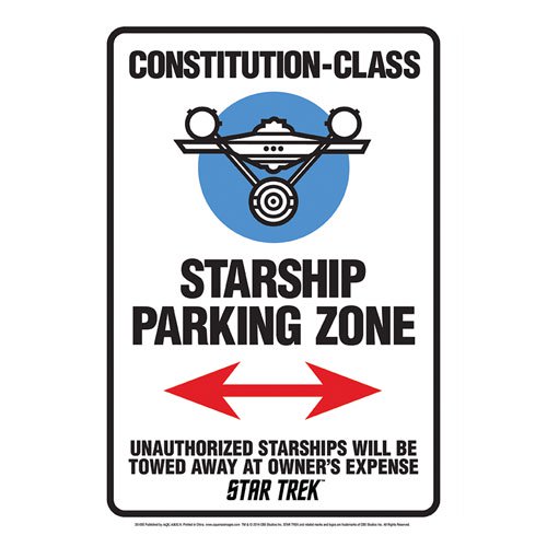 Star Trek Starship Parking Tin Sign                         