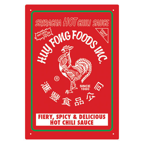 Sriracha Tin Sign                                           