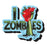 I Heart Zombies Funky Chunky Magnet                         